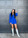 One Night Romper Blue