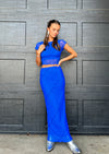 Royalty Two-Piece Skirt Set Blue