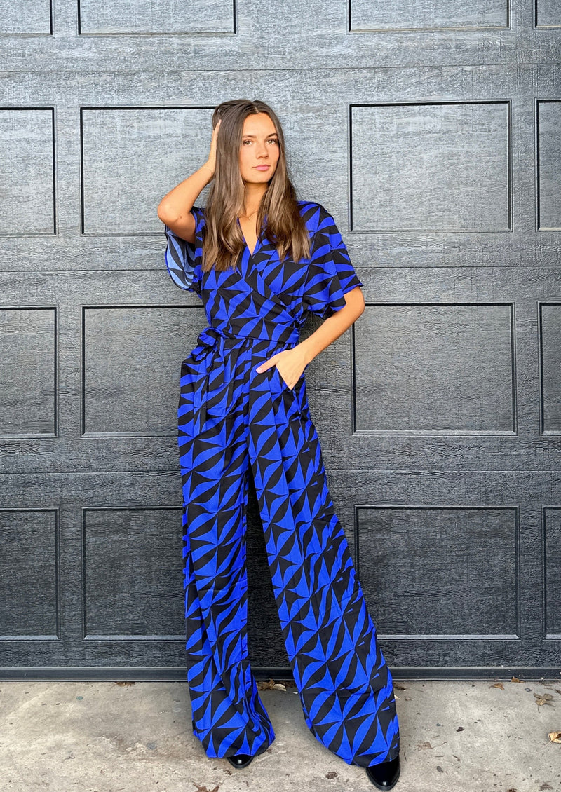 Knew Better Jumpsuit Black/Blue