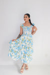 Paradise Floral Tiered Midi Dress