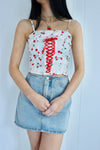 Yara Cherry Printed Corset