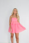 Always There Ruffle Mini Dress Coral