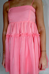Always There Ruffle Mini Dress Coral