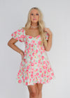 Chase Me Floral Babydoll Mini Dress