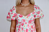 Chase Me Floral Babydoll Mini Dress