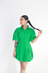 Remi Puff Sleeve Button Up Dress