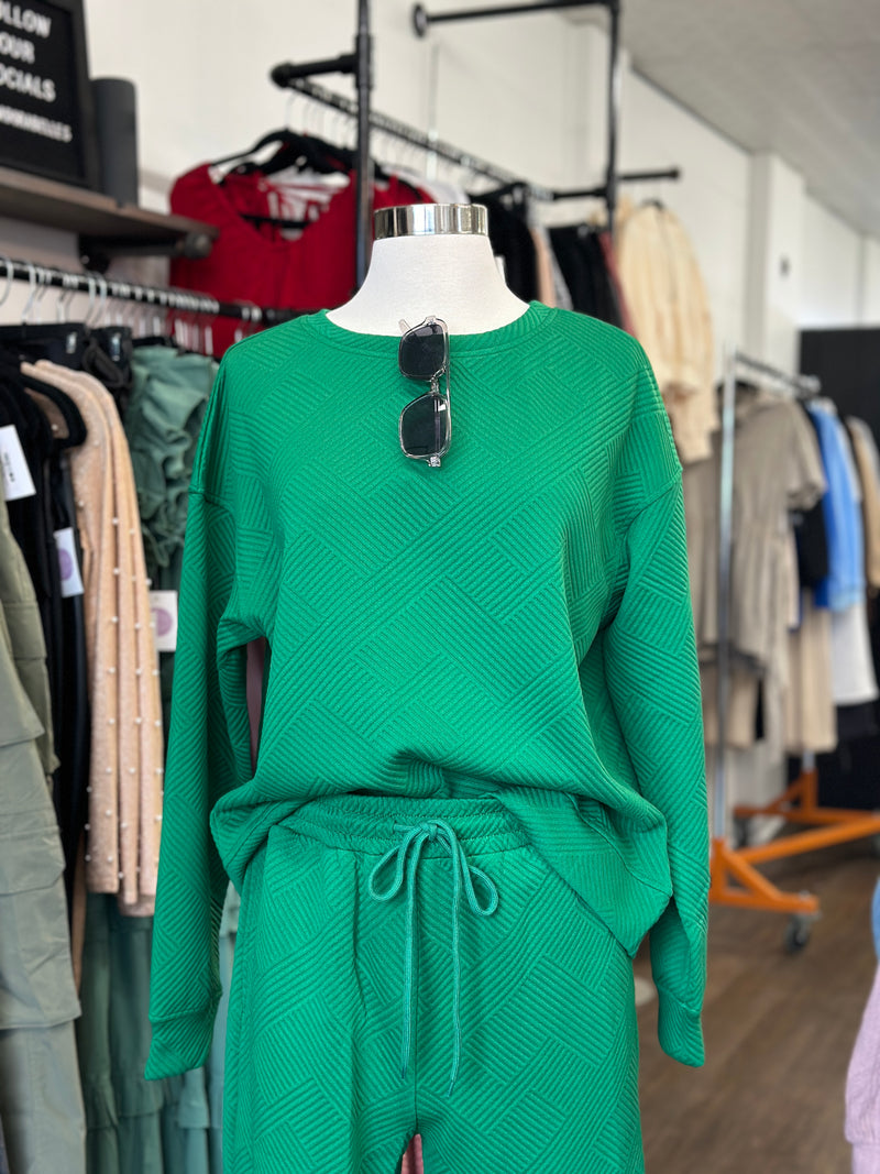 Define Me Textured Set Green