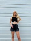 “The Jackman” Vintage Black Mom Shorts
