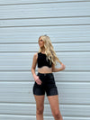 “The Jackman” Vintage Black Mom Shorts