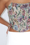 Lace Me Up Tapestry Corset Top