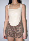 Ryleigh Leather Corset Cream