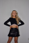 Girly Girl Rhinestone Top Black