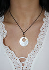 Pearl Coin Pendant Thread Necklace