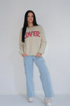 Lover Graphic Sweatshirt Tan