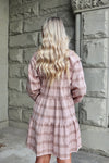 It's Lovely Longsleeve Pattern Dress Pink