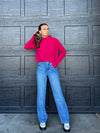 Harmony Cropped Sweater Magenta
