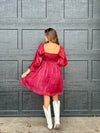 Here We Go Mini Dress Maroon