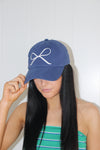 Bow Ribbon Baseball Hat Blue