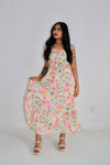 Colored In Love Floral Midi Dress