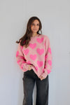 Heart Jacquard Knit Sweater
