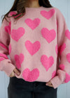 Heart Jacquard Knit Sweater