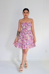 Lilies On Me Strapless Mini Dress