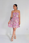 Lilies On Me Strapless Mini Dress