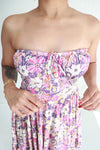 Lilies On Me Strapless Mini Dress