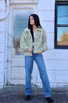 As You Are Fleece Shacket Sage