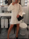 Moonglow Sequin Mini Dress White