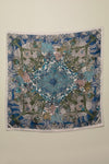 "Making A Way" Printed Silky Scarf - Blue/Green