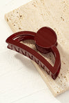 Acrylic Semi-Circle Claw Clip - 4 Colors