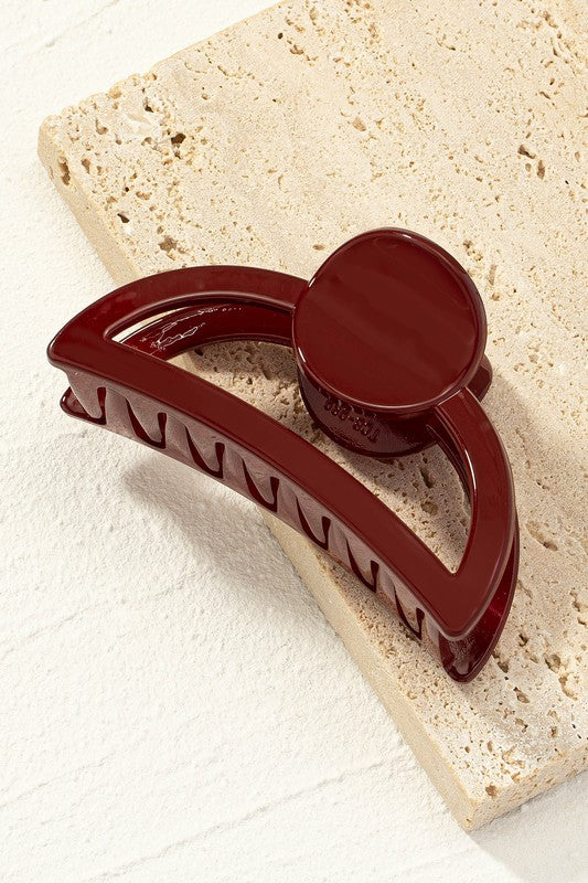 Acrylic Semi-Circle Claw Clip - 4 Colors
