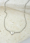 Mini Heart Necklace Silver