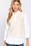 "All On My Mind" Cream Button Down Cardigan - XL+
