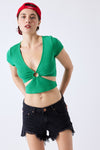 Take Notice Cut Out Top Green