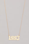 "The Birth Year" Gold Plated Necklace