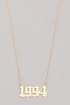 "The Birth Year" Gold Plated Necklace