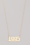 "The Birth Year" Gold Plated Necklace
