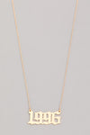 "The Birth Year" Gold Plated Necklace