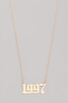 "The Birth Year" Gold Plated Necklace