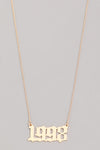 "The Birth Year" Gold Plated Necklace