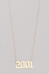 "The Birth Year" Gold Plated Necklace