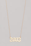 "The Birth Year" Gold Plated Necklace