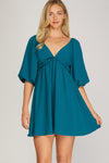 Whole Again Dress Teal