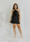 "Building Potential" Black Ruffle Mini Dress