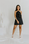 "Building Potential" Black Ruffle Mini Dress