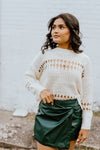 Sweet Jane Crochet Sweater - Cream