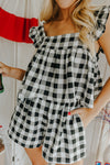 "Ready For Today" Black Gingham 2-Piece