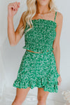 "What Makes Us Girls" Green Floral 2-Piece